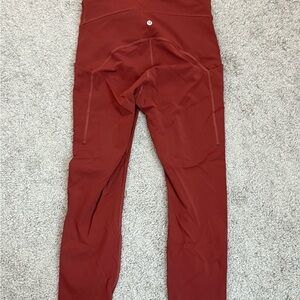 Lululemon Rust Red Leggings